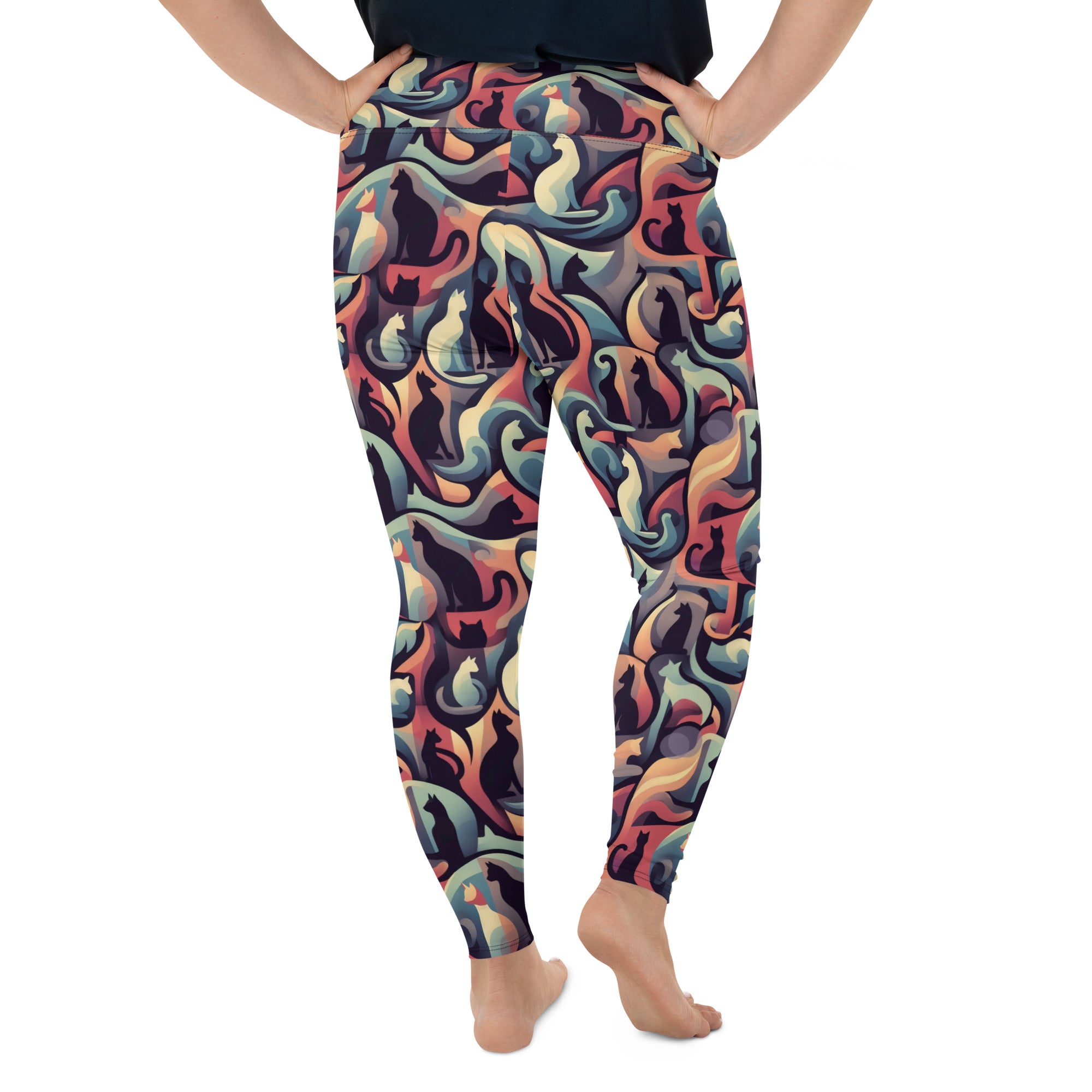 Kitty Silhouette Leggings | Plus Size